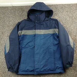 Vintage LL Bean Jacket Colorblock 3 in 1 Fleece Lined Blue Mens Small